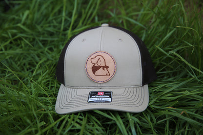 Beau Round Leather Patch Trucker Hat