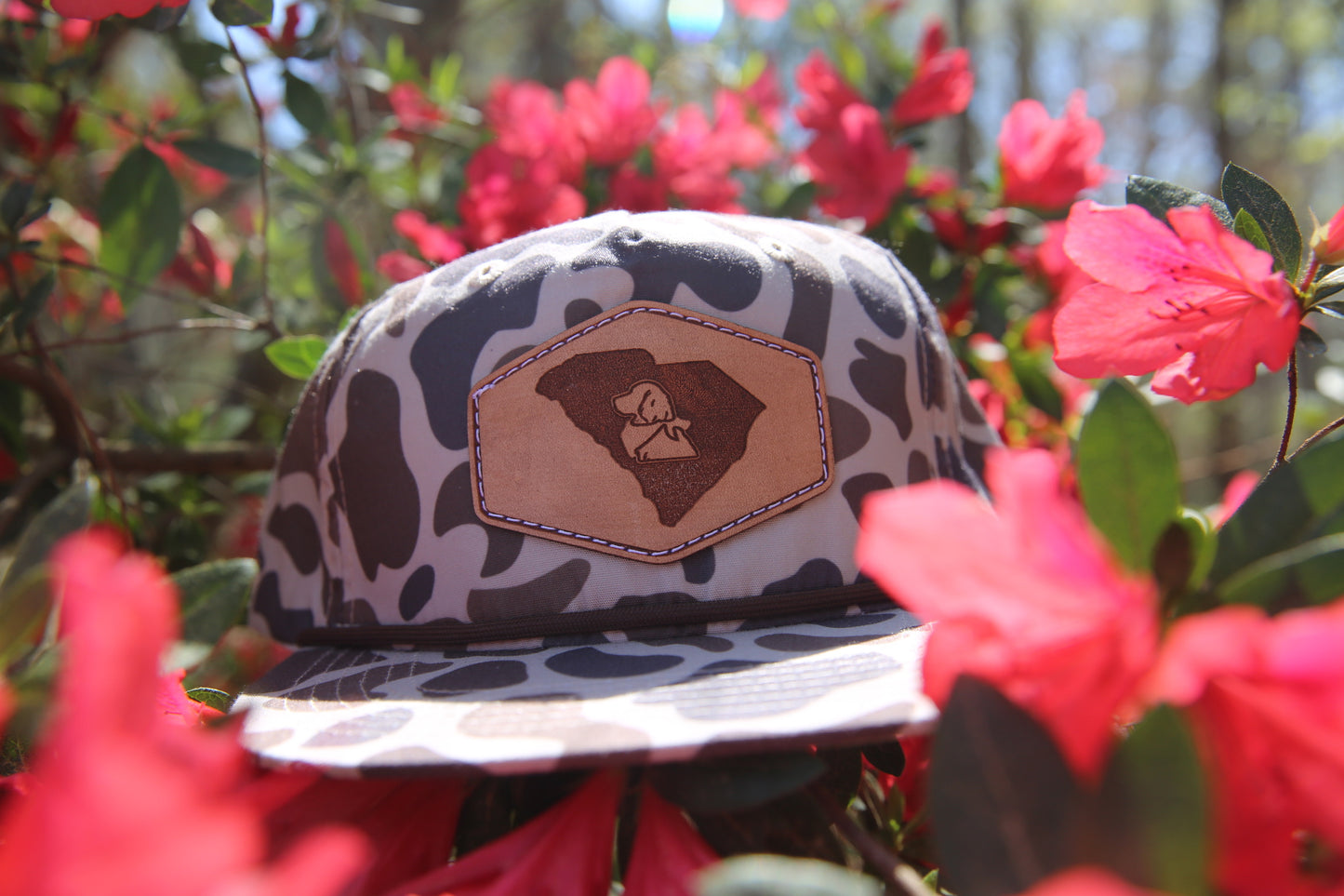 Camo Leather State Rope Hat