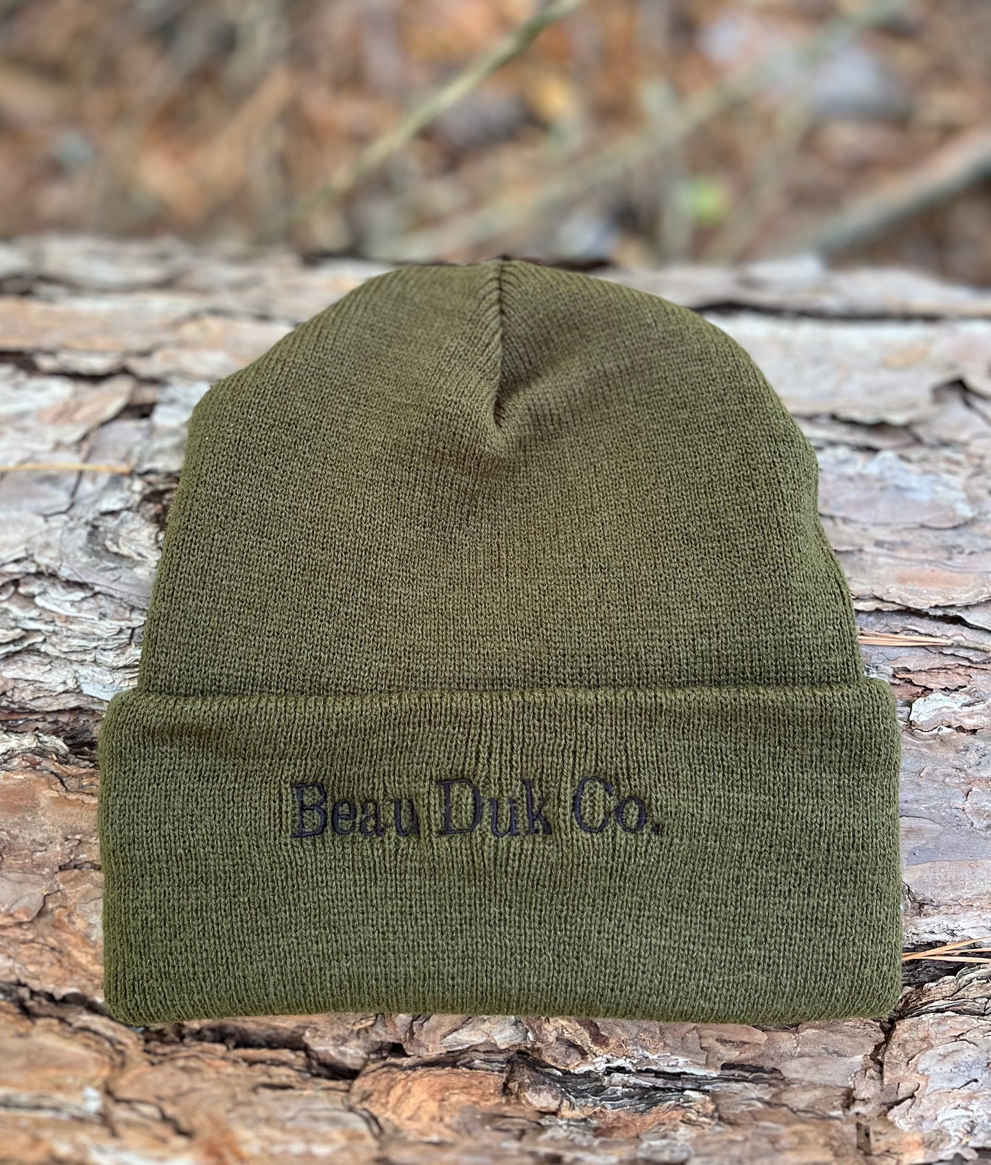 Beau Duk green beanie