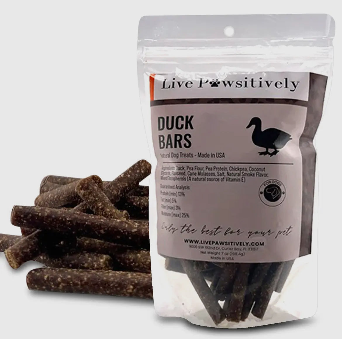 Duck Bars, Natural Limited Ingredient Dog Treat, Made in USA