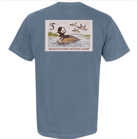 Hooded Merganser Duk Stamp Tee