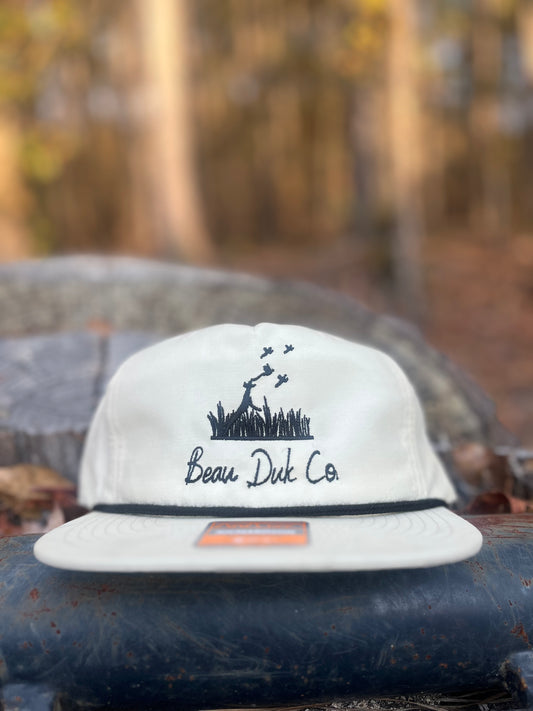 Flush and Fly Cream embroidered hat