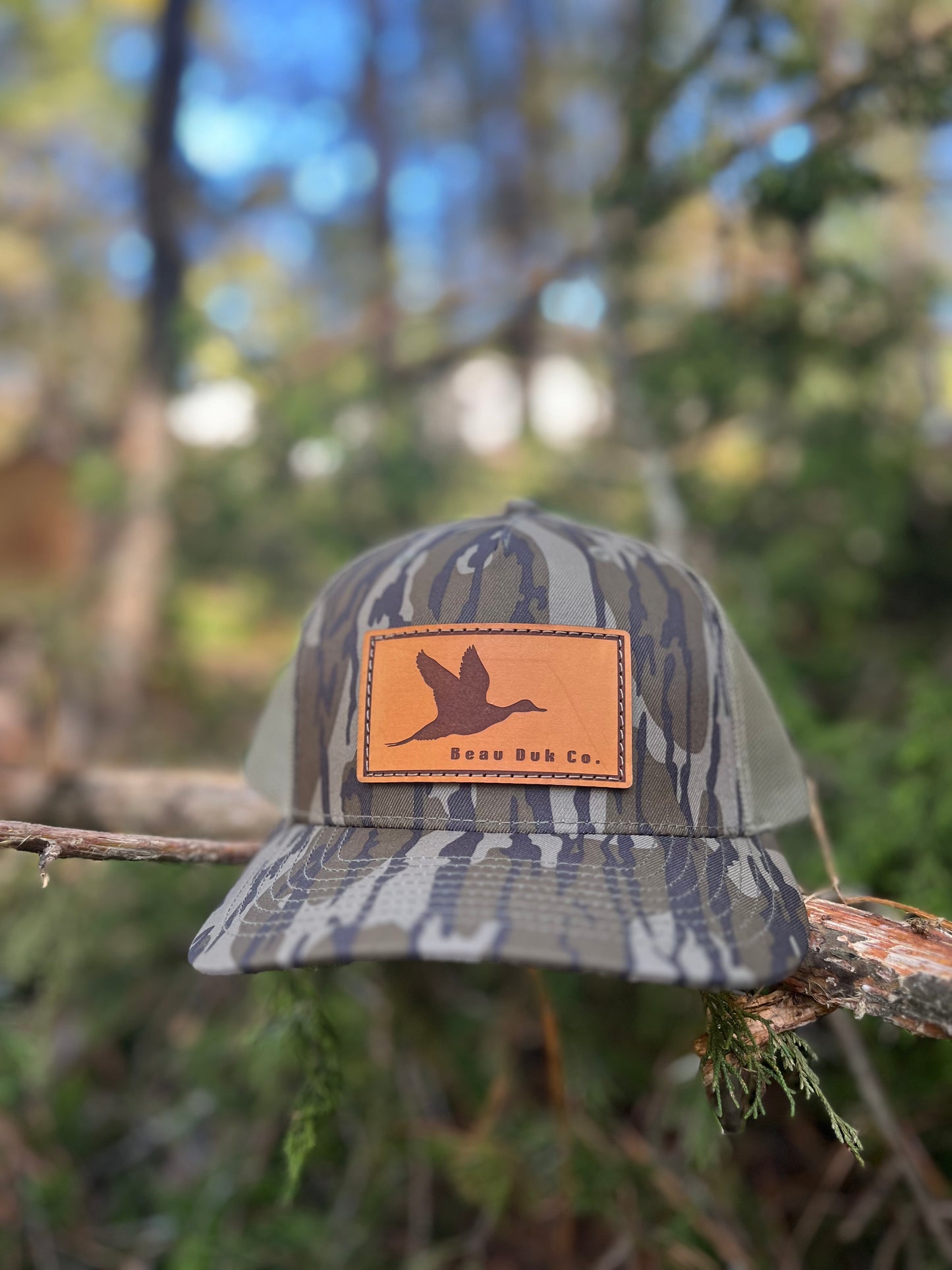 Bottomland pintail leather patch hat