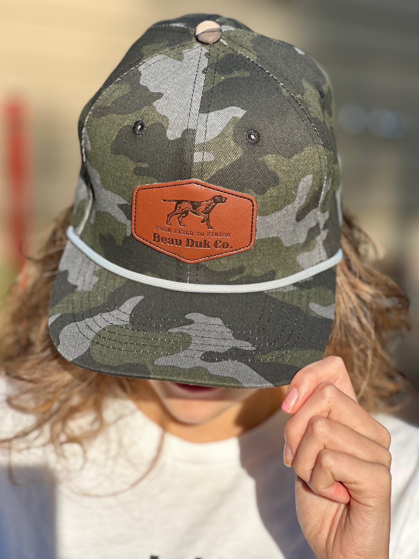 Leather Patch Black Camo GSP Hat