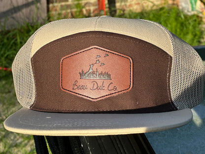 Bird Dog 7 Panel Leather Patch Hat