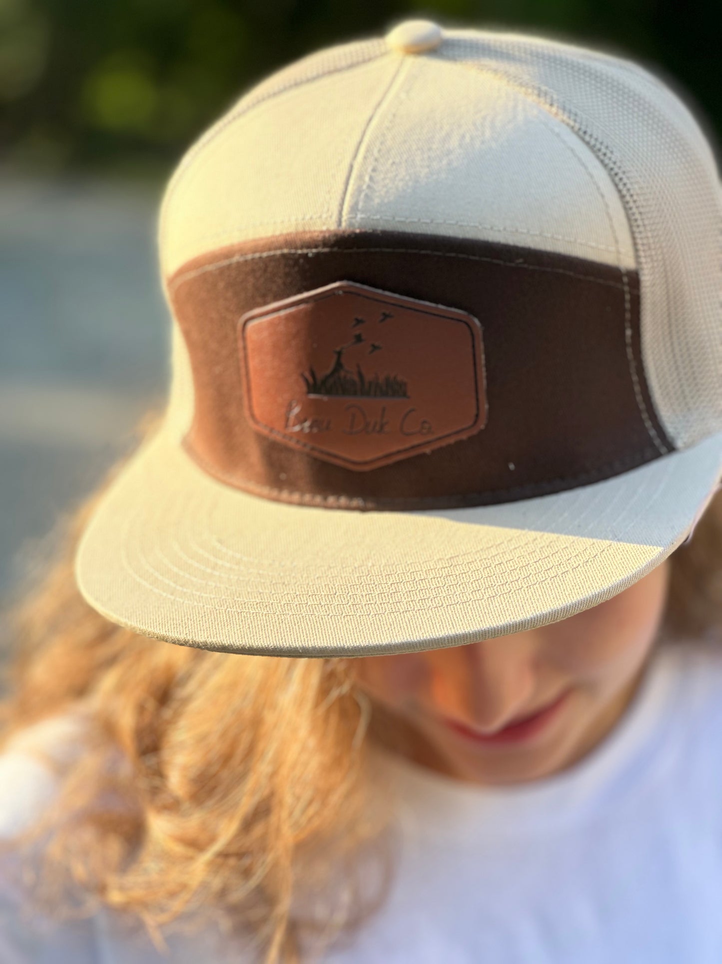 Bird Dog 7 Panel Leather Patch Hat