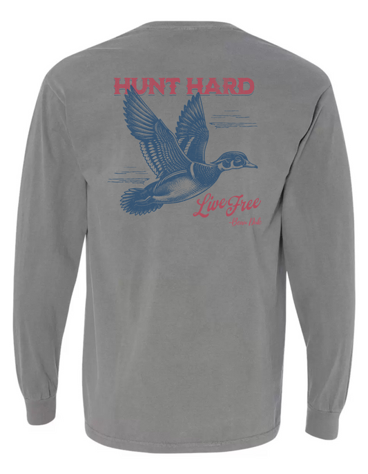 Hunt hard long sleeve T