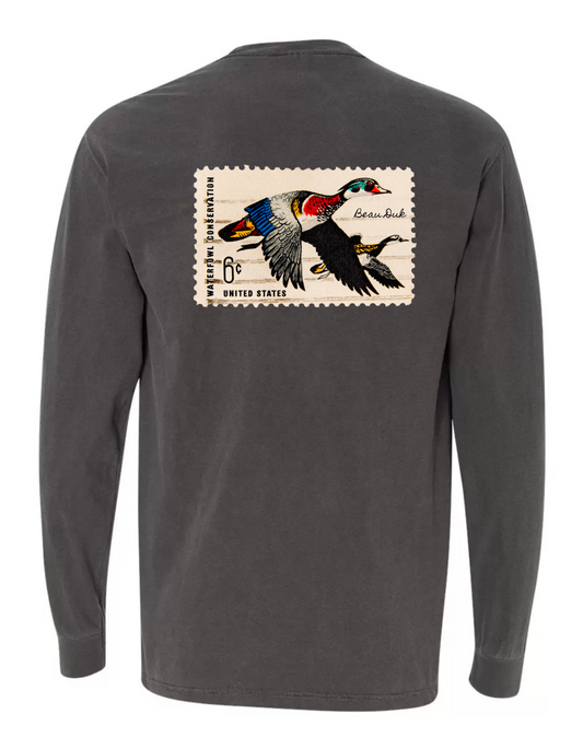 Wood duk stamp long sleeve T