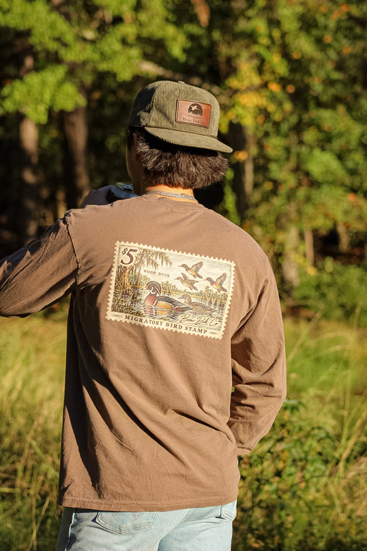 Wood Duk Conservation Stamp Tee LS